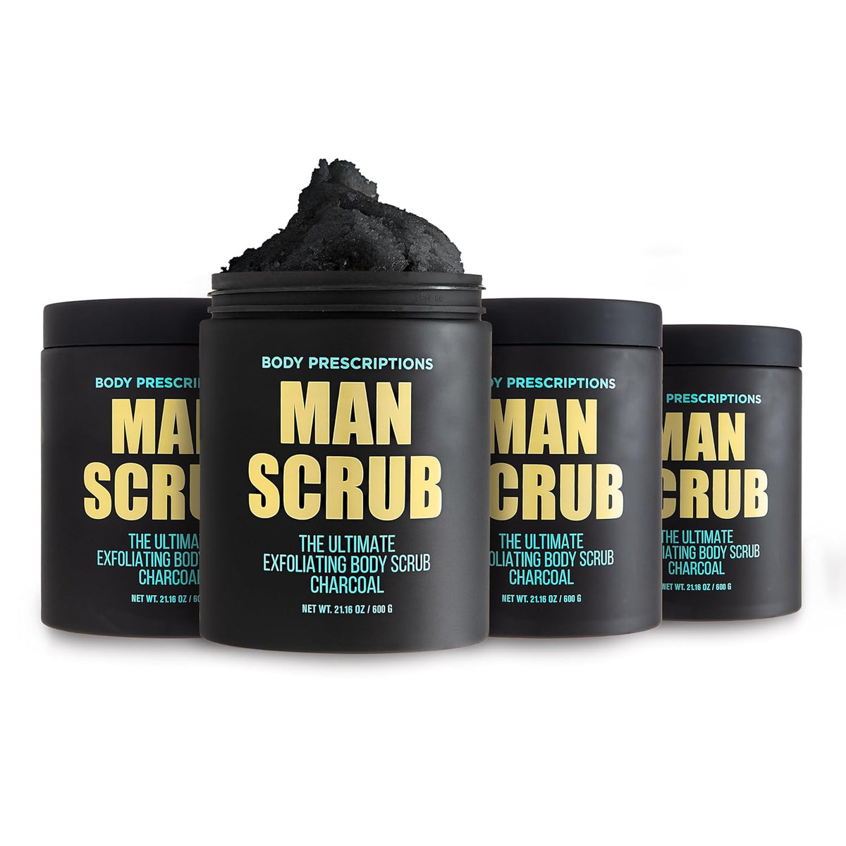 Body Prescriptions Men’s Exfoliating Body Scrub – Ultimate Skin Cleansing Wash in Jar with