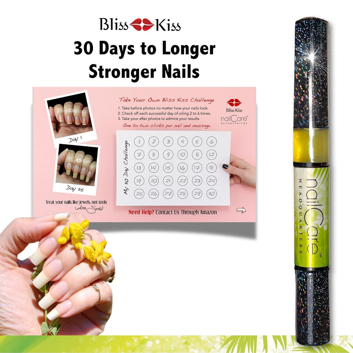 Nail Care Headquarters Simply Pure Cuticle Oil Pen for Nails - Nail Strengthener & Growth Oil and