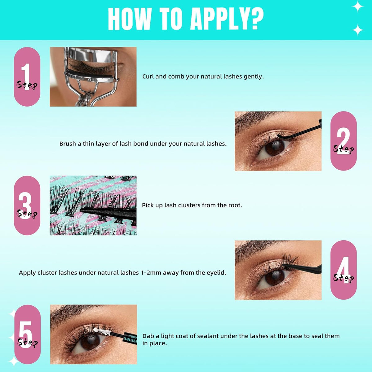 Lash Clusters Wispy 280PCS Eyelash Extension 30D 40D Cluster Lashes Individual Lashes DIY Lash
