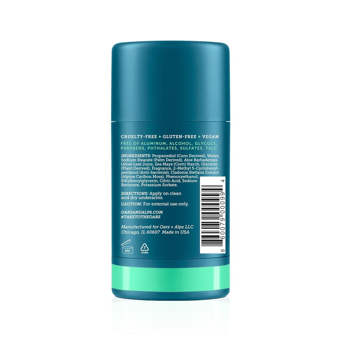 Oars + Alps Aluminum Free Deodorant for Men and Women, Dermatologist Tested and Made with Clean