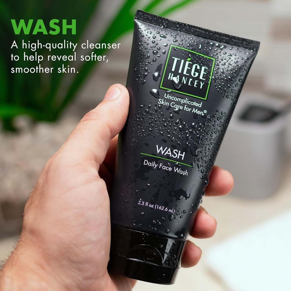 Tiege Hanley Daily Mens Face Wash, 5.5 Oz - Gentle Fragrance-Free Face Cleanser for Men