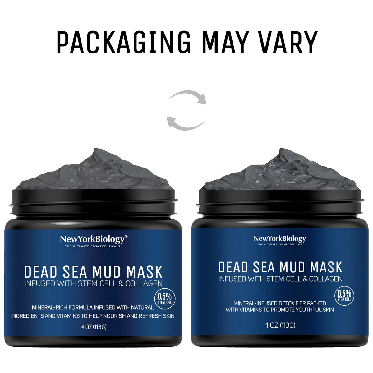 New York Biology Dead Sea Mud Mask for Face, Body | with Stem Cell and Collagen | Spa Quality Pore