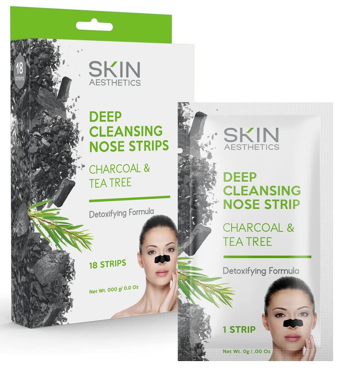 Charcoal & Tea Tree Peel-Off Face Mask - Deep Cleansing, Pores, Blackhead Remover - Dermatologist