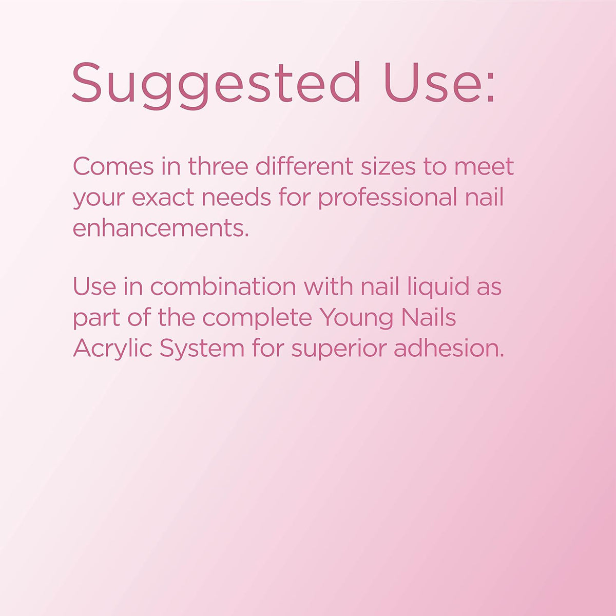 Young Nails Acrylic Core Powder - Self-Leveling Acrylic Nail Powder, Clear Nude Pink White Acrylic