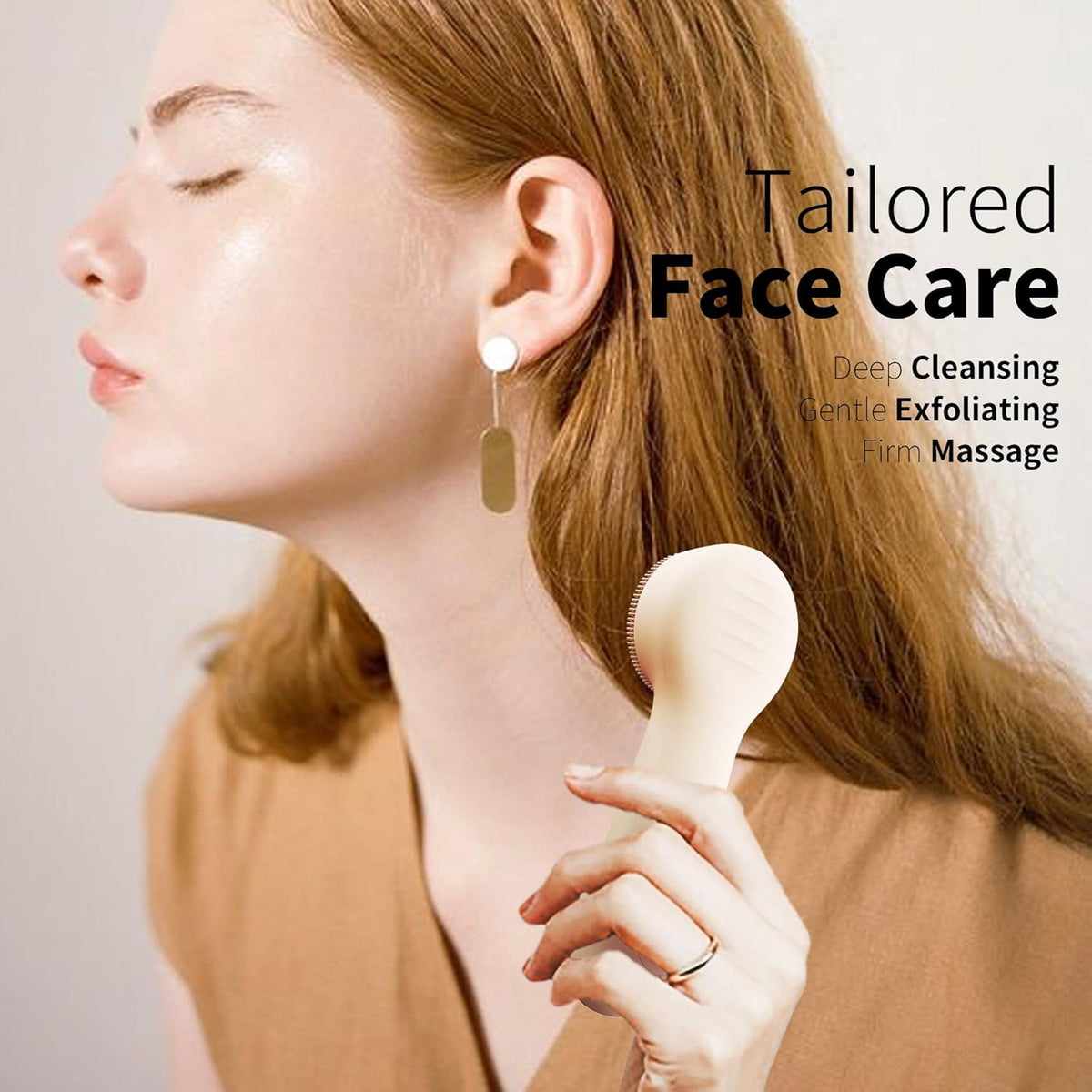 NågraCoola CLIE 2.0 Silicone Face Scrubber, Facial Cleansing Brush, Rechargeable, Waterproof Face