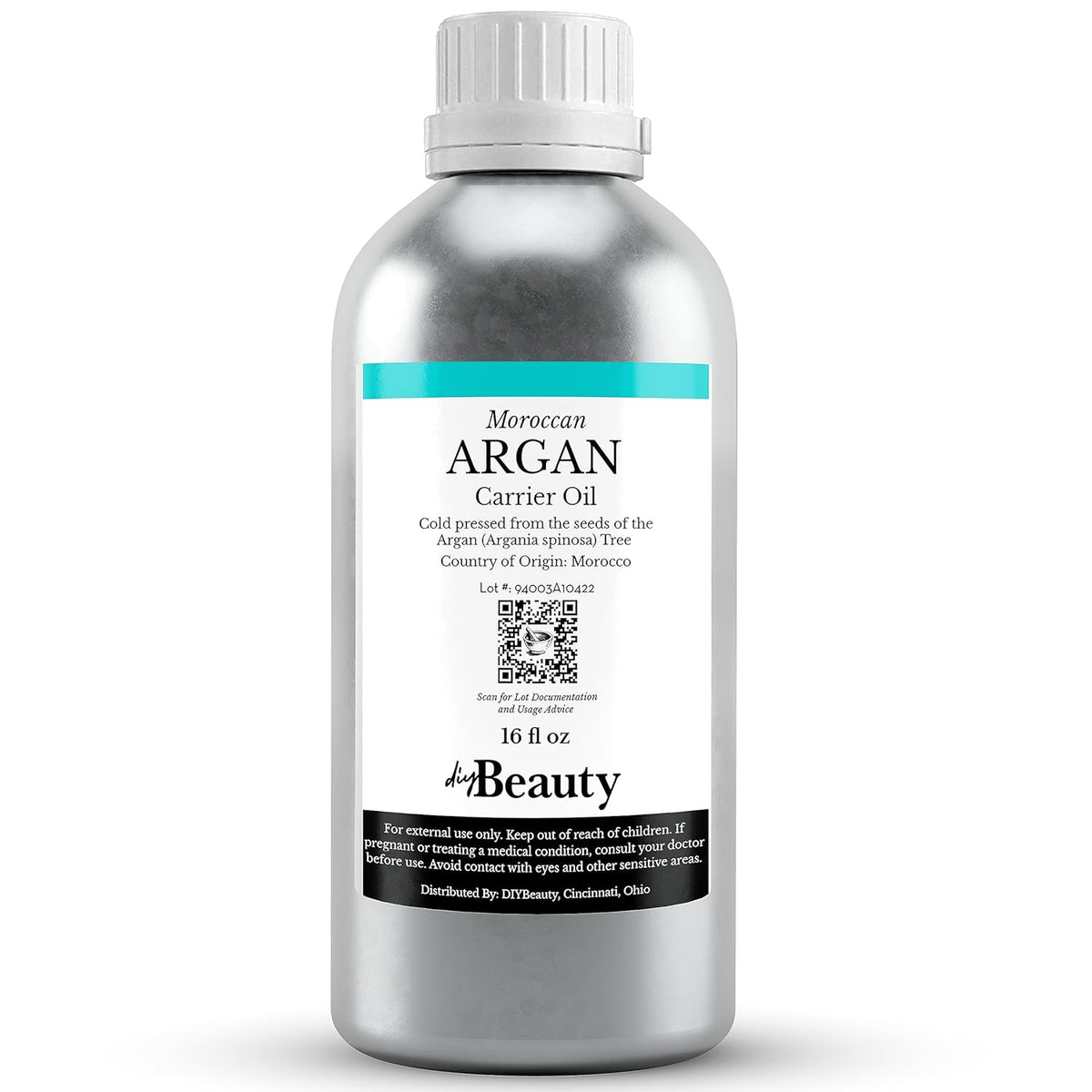 Bulk Argan Oil - 16 Fl Oz Large Size Bottle - Natural, Cold Pressed, 100 Percent Pure Argan Oil for