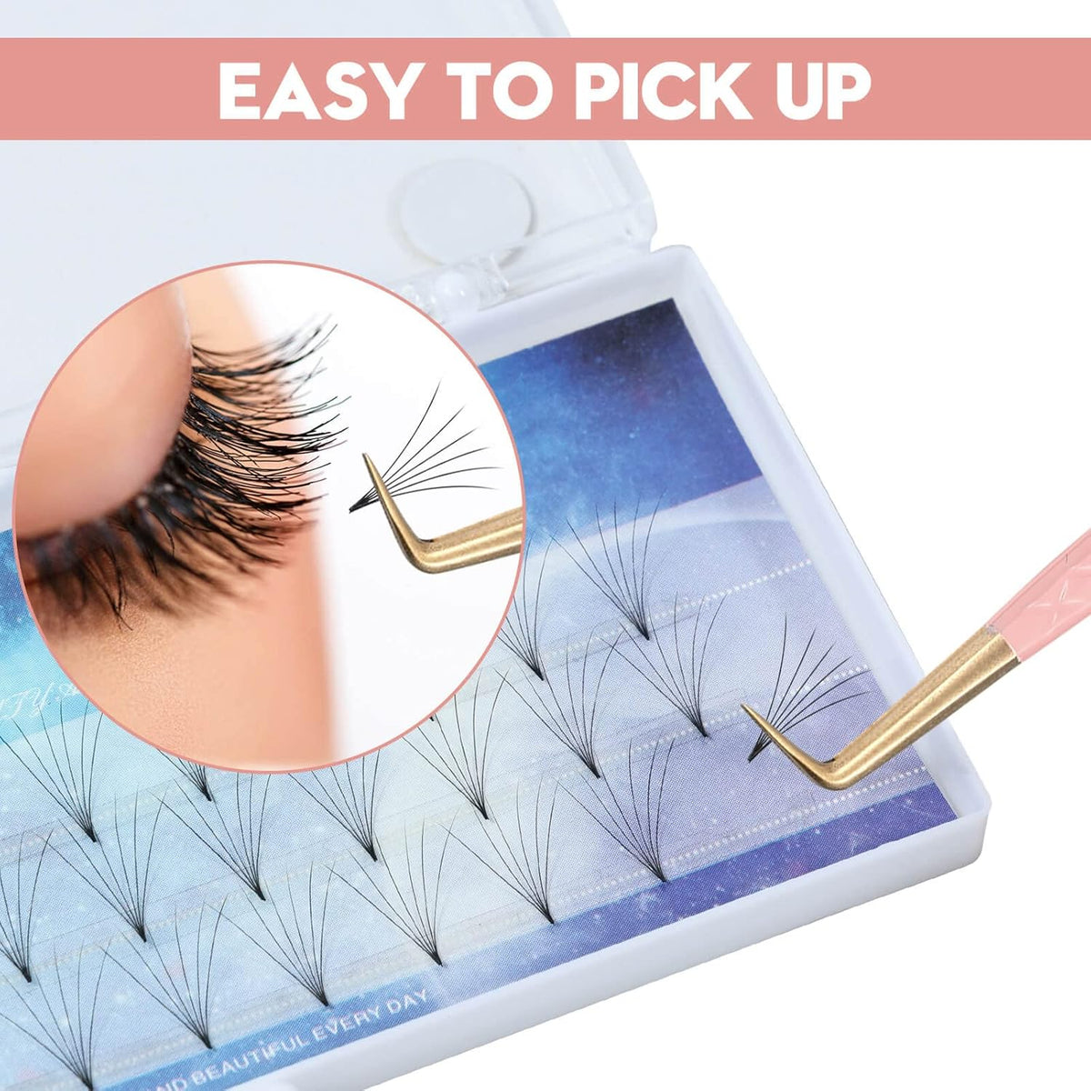 Ms.Queen 90 Degree Lash Tweezers for Eyelash Extensions, Precision Fiber Tip Grip Mega Volume Lash