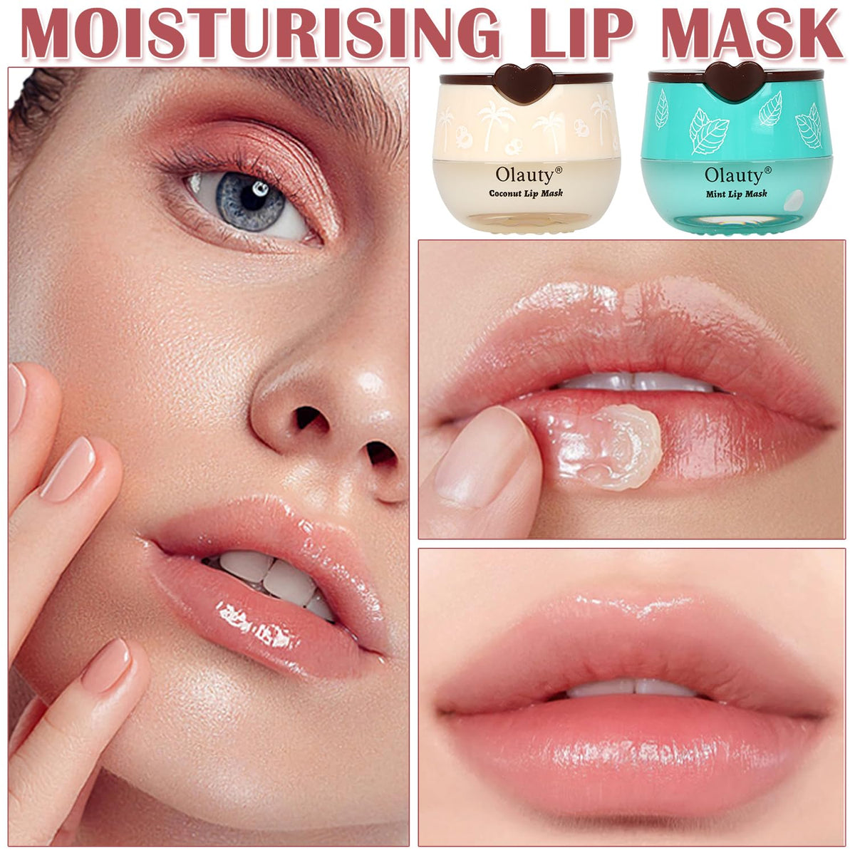 6 PCS Bee Lip Balm Lip Care,Fruit Extract &Vitamin E with Propolis Lip Sleeping Mask Honey