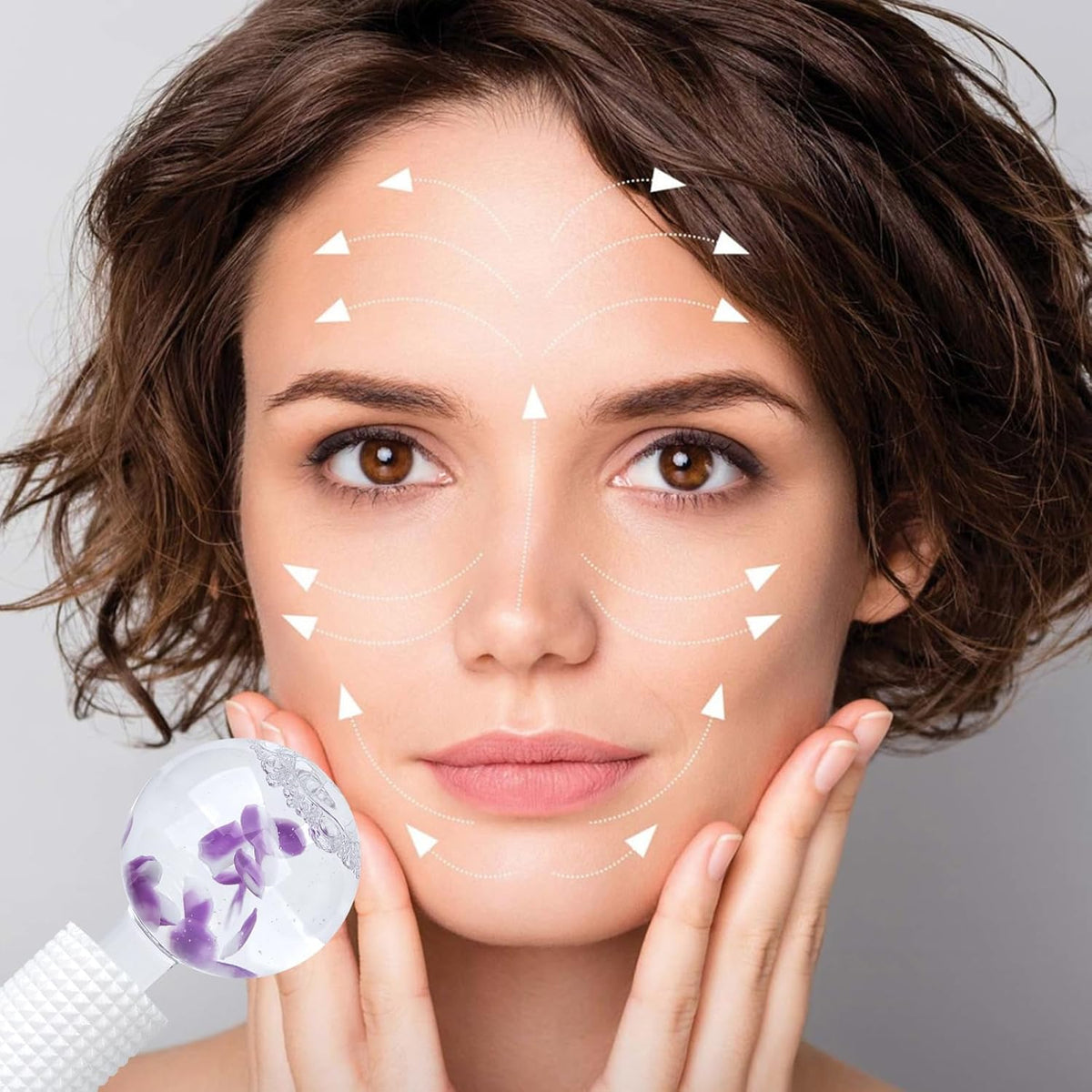 Ice Globes & Ice Roller for Face and Eyes - Facial Massage Tools for Skin Care, Reduce Wrinkles &