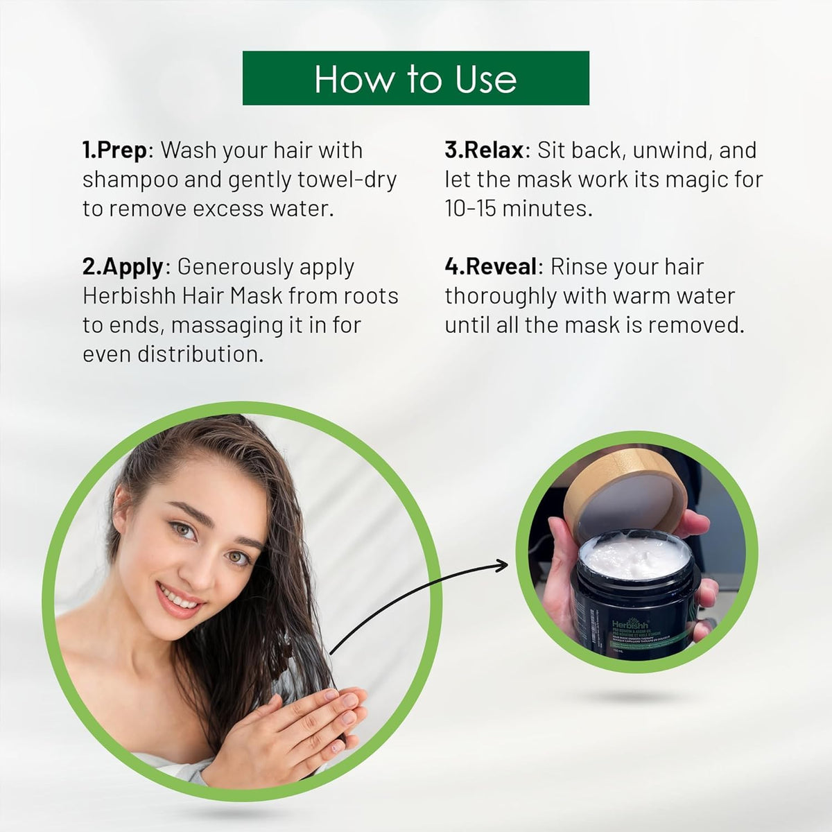 Herbishh Argan Hair Mask-Deep Conditioning & Hydration For Healthier Looking Hair- for very Dry