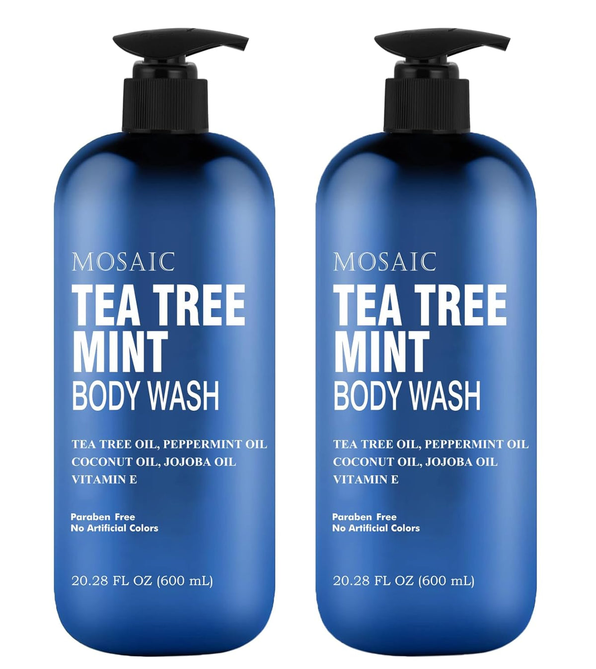 Tea Tree Body Wash with Mint & Shower Gel with Vitamin E for Jock Itch, Eczema, Ringworm, Body