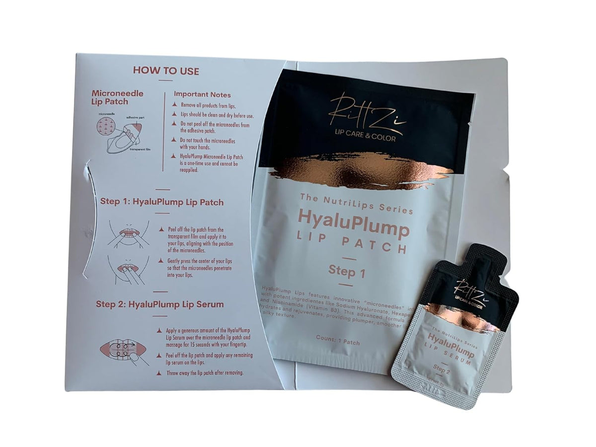 HyaluPlump Lips – Innovative Two-Step Lip Care System Featuring 800 Self-Dissolving Microneedles