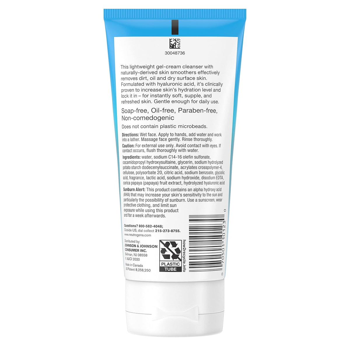 Neutrogena Hydro Boost Gentle Exfoliating Daily Facial Cleanser with Hyaluronic Acid, Clinically