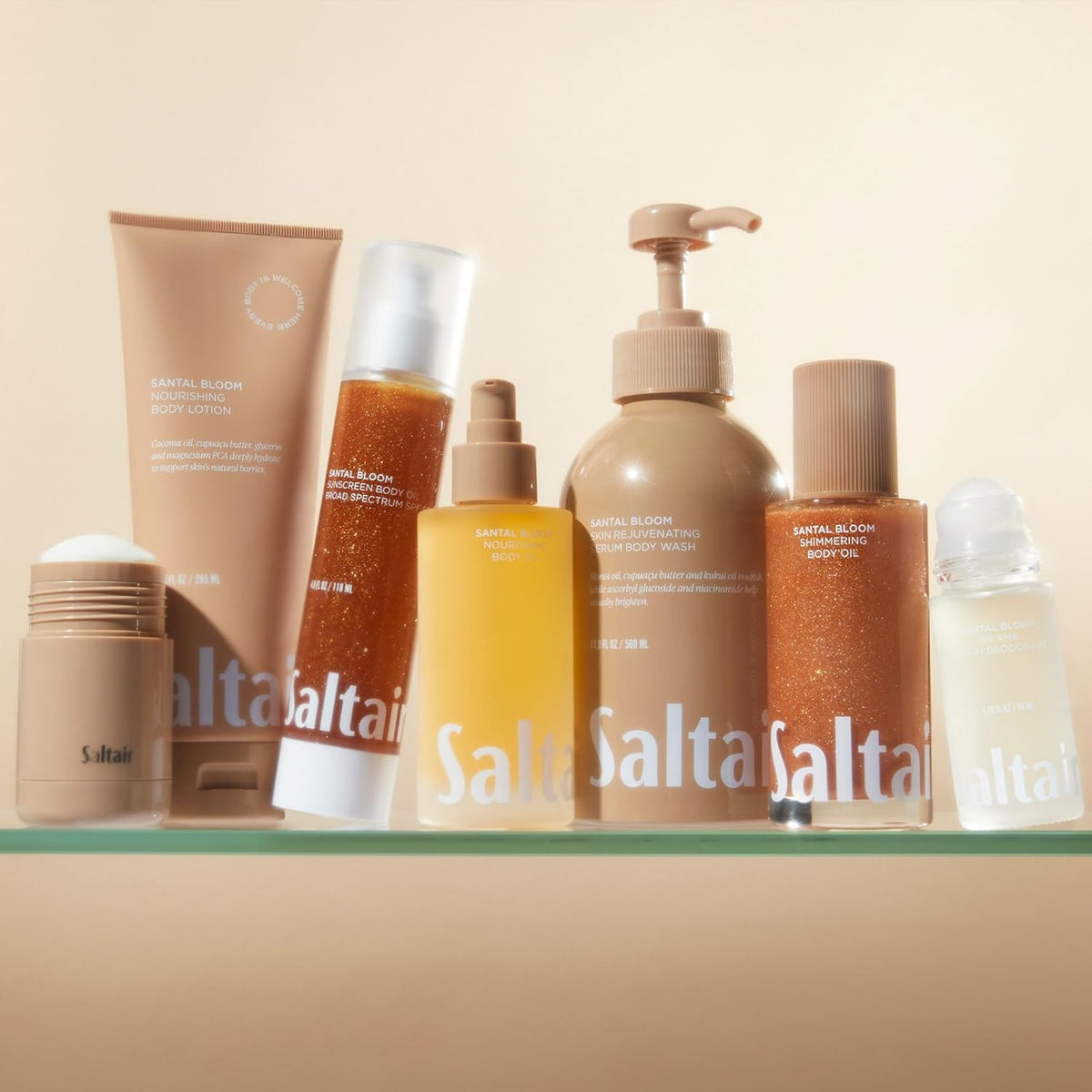 Saltair Body Oil. Luxurious Santal Bloom After Shower and Bath Oil Moisturizer for Women and Men.