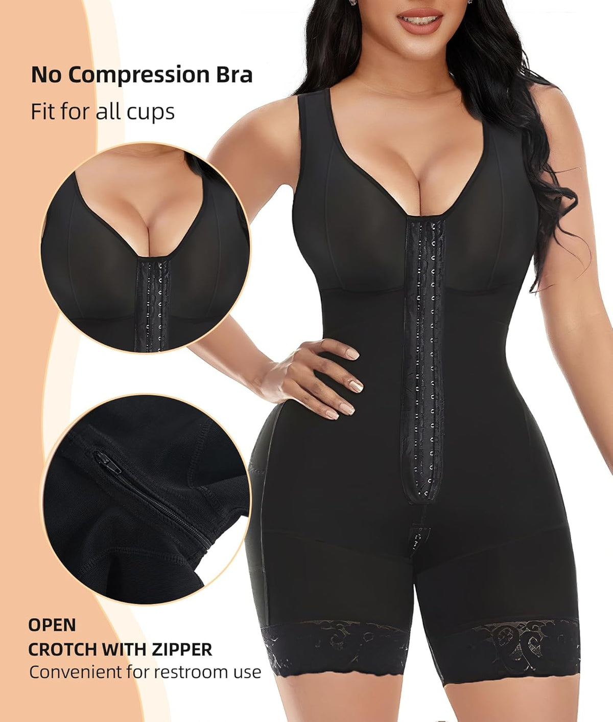 YIANNA Fajas Colombianas Shapewear for Women Tummy Control Post Surgery Full Body Shaper Butt