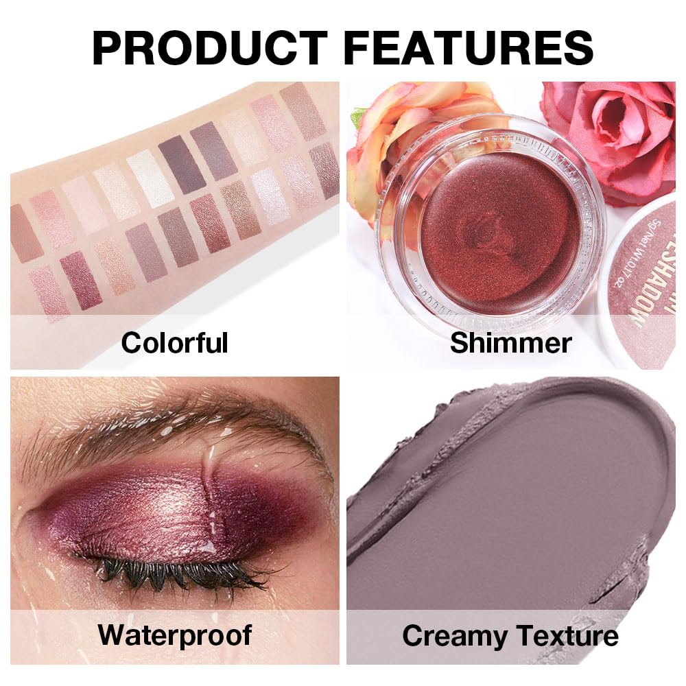 Single Cream Espresso Coffee Brown Matte Eyeshadow Palette Makeup, Natural Single Mini Instant