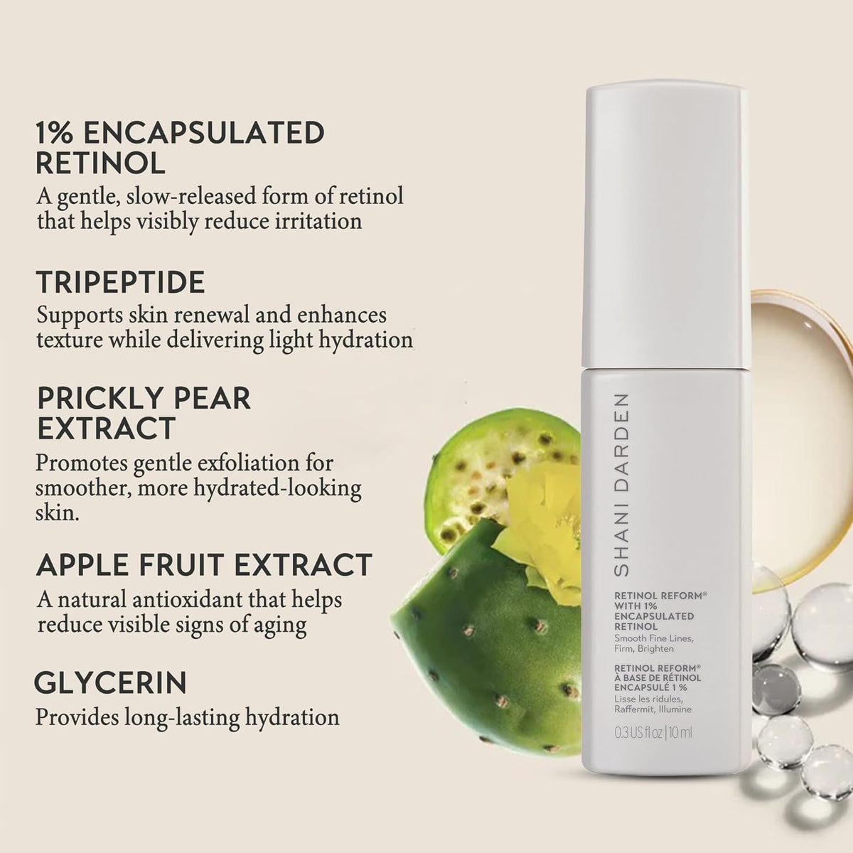 SHANI DARDEN SKIN CARE Retinol Reform with 1% Encapsulated Retinol Serum for Face & Neck, Gentle