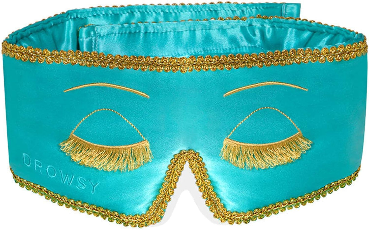 DROWSY Breakfast at Drowsy Silk Sleep Mask – 100% Pure Mulberry Silk, Total Blackout, Ultra-Soft &