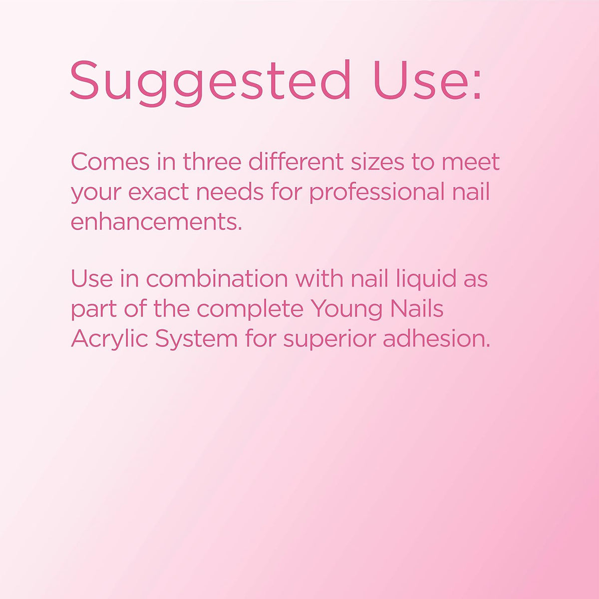 Young Nails Acrylic Cover Powder - Self-Leveling Acrylic Nail Powder, Clear Nude Pink White Acrylic
