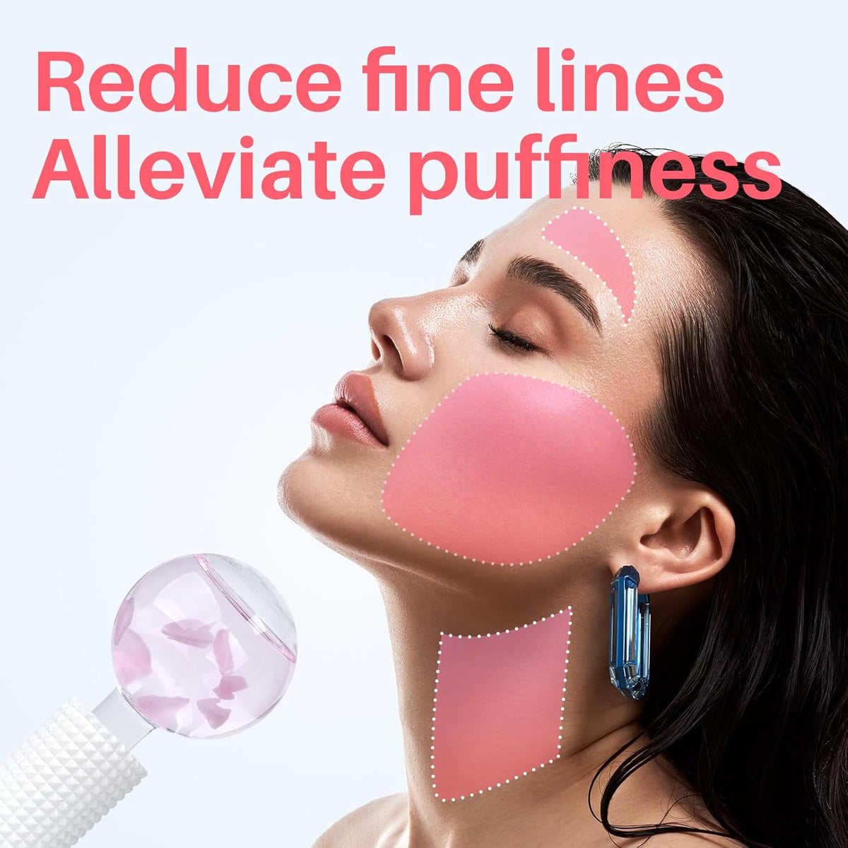 Ice Globes & Ice Roller for Face and Eyes - Facial Massage Tools for Skin Care, Reduce Wrinkles &