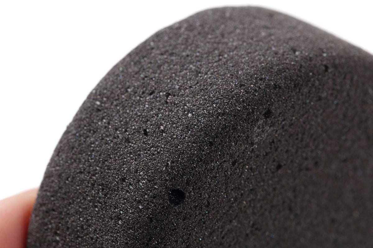 Pumice Stone for Feet, Body, Hands [Made in Japan] Silk or Charcoal Plus Hyaluronic Acid Essence