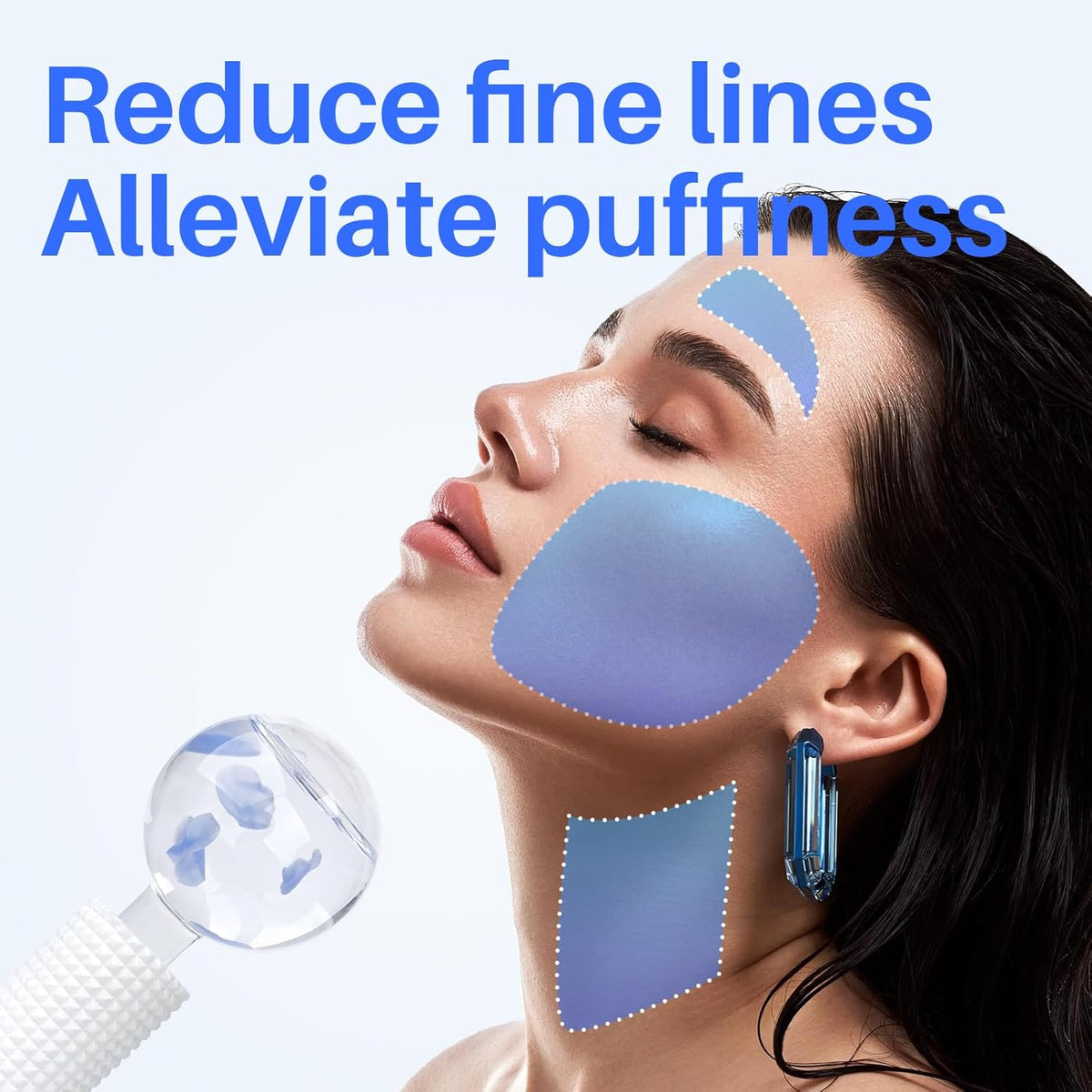 Ice Globes & Ice Roller for Face and Eyes - Facial Massage Tools for Skin Care, Reduce Wrinkles &