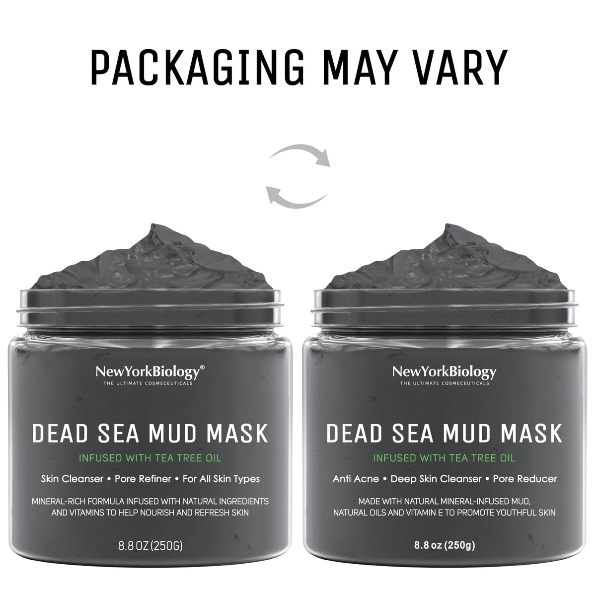 New York Biology Dead Sea Mud Mask for Face and Body | with Tea Tree | Spa Quality Pore Refiner for