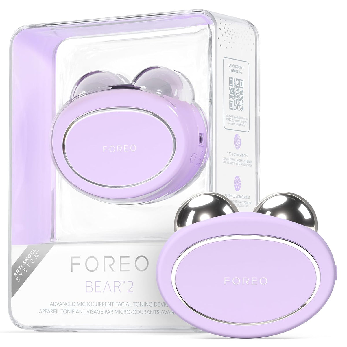 FOREO Bear 2 Advanced Toning Microcurrent Facial Device - Face Sculpting Tool - Firm & Contour