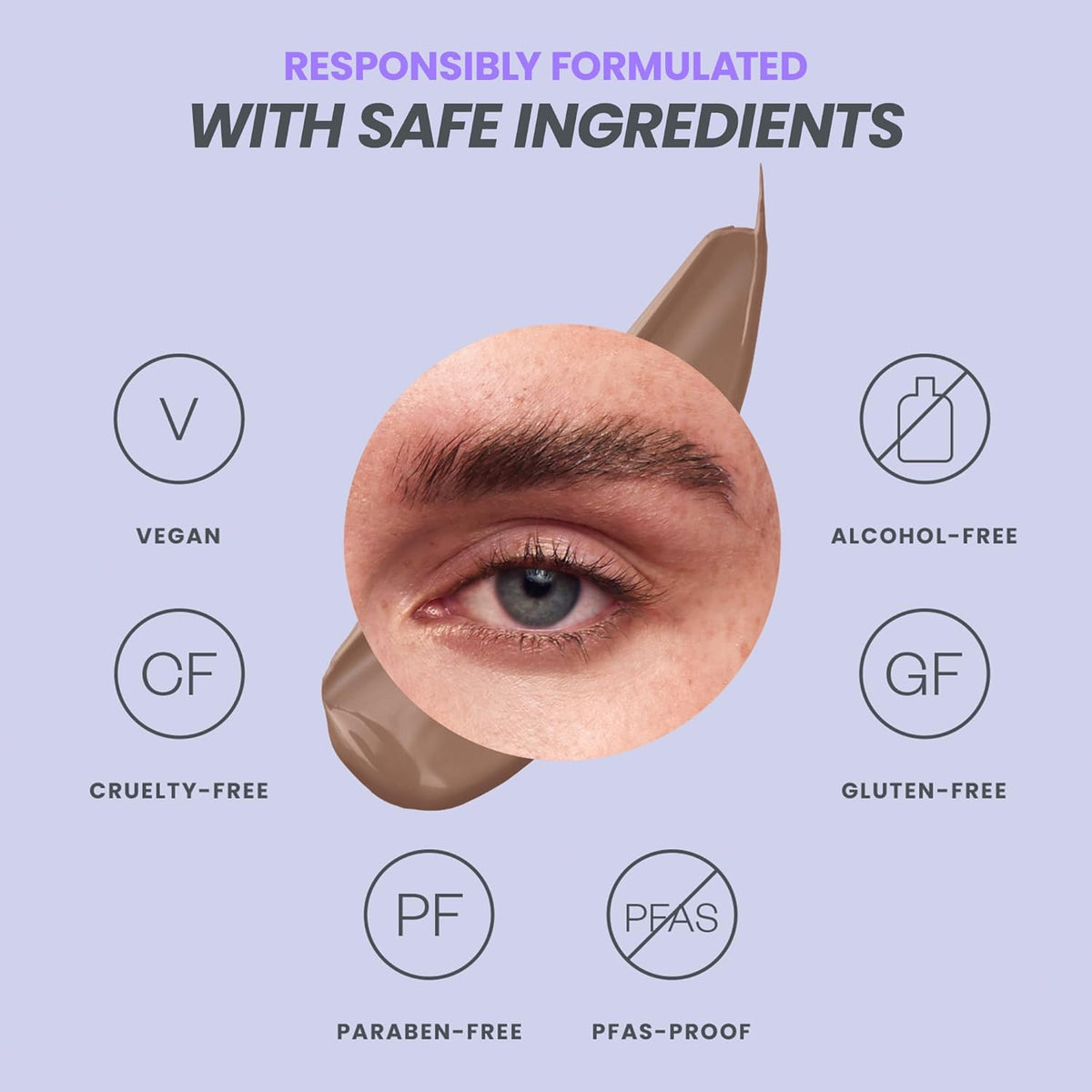 Wonderskin Wonder Blading Brow Stain & Go Masque - Long Lasting Eye Brow Tint, Transfer Proof and