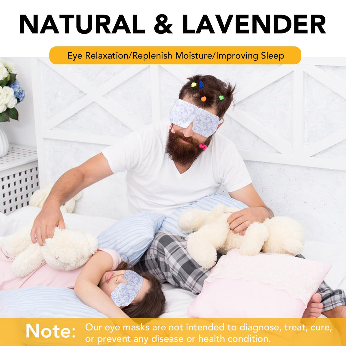 XPCARE Steam Eye Masks for Dry Eyes, Self Heated Steam Warm Eye Mask, Disposable Heated Eye Mask