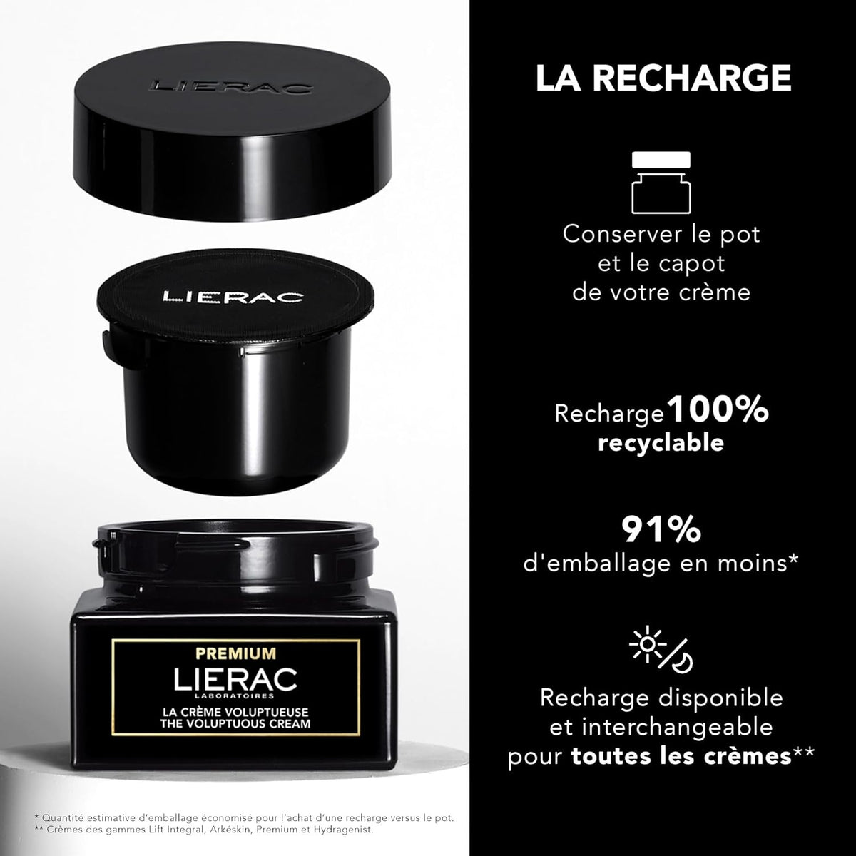 Lierac The Voluptuous Face Cream - Wrinkle-Minimizing Face Moisturizer Cream for Woman, Fine Lines
