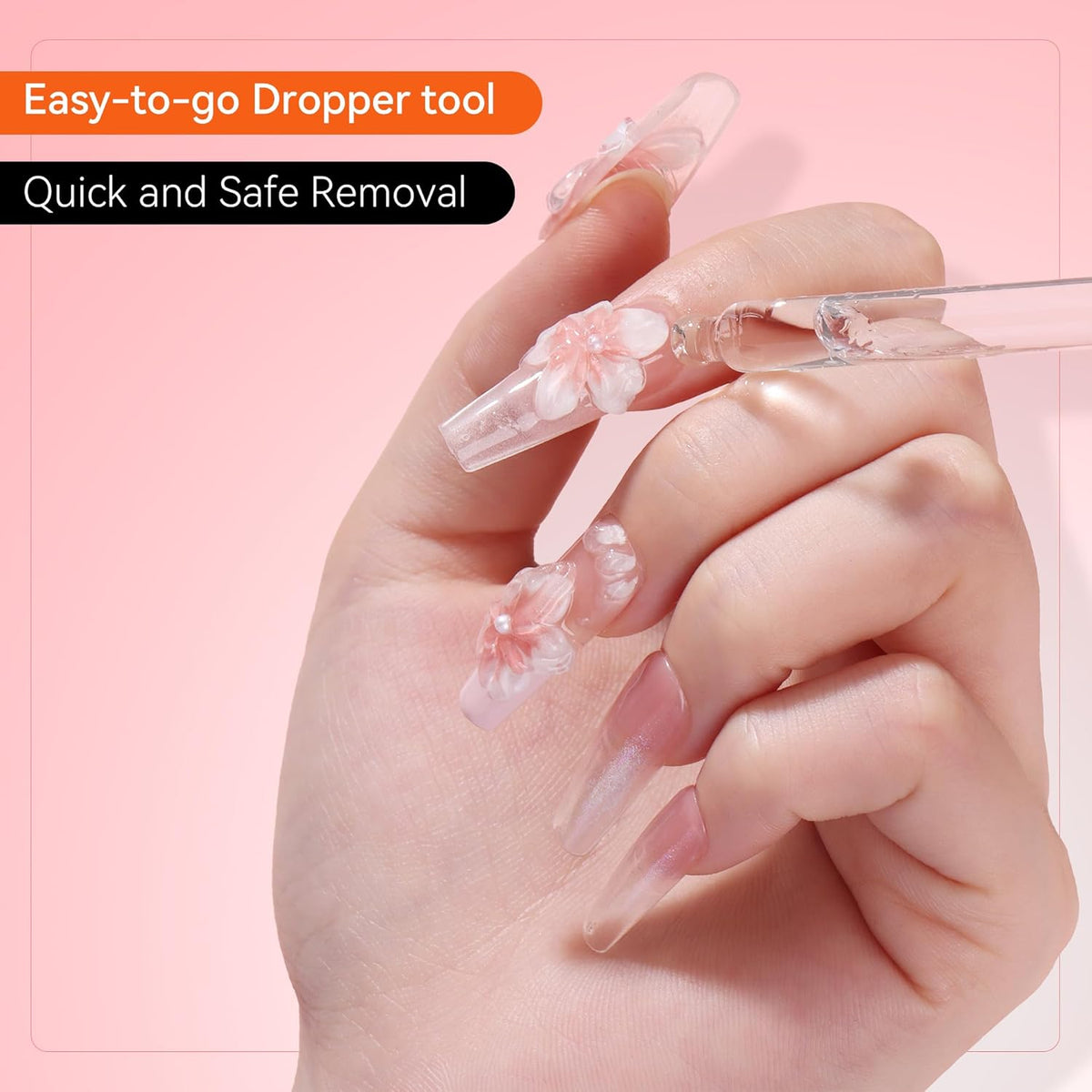 Makartt Press on Nail Glue Remover: Updated Formula with Vitamin E | Glue Debonder with 5 Wooden