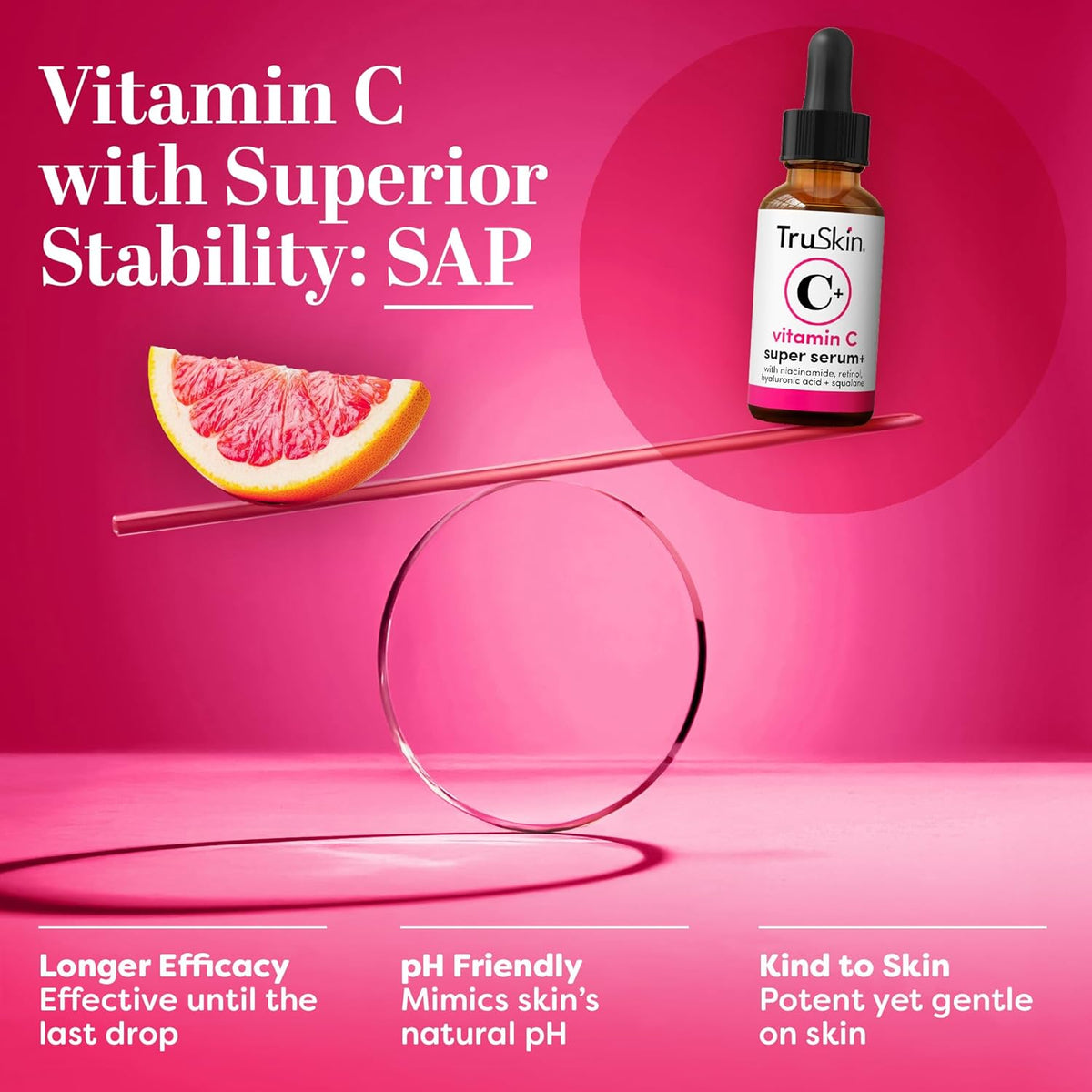 TruSkin Vitamin C Super Serum - Niacinamide, Retinol, Hyaluronic & Salicylic Acid - All-in-One Anti