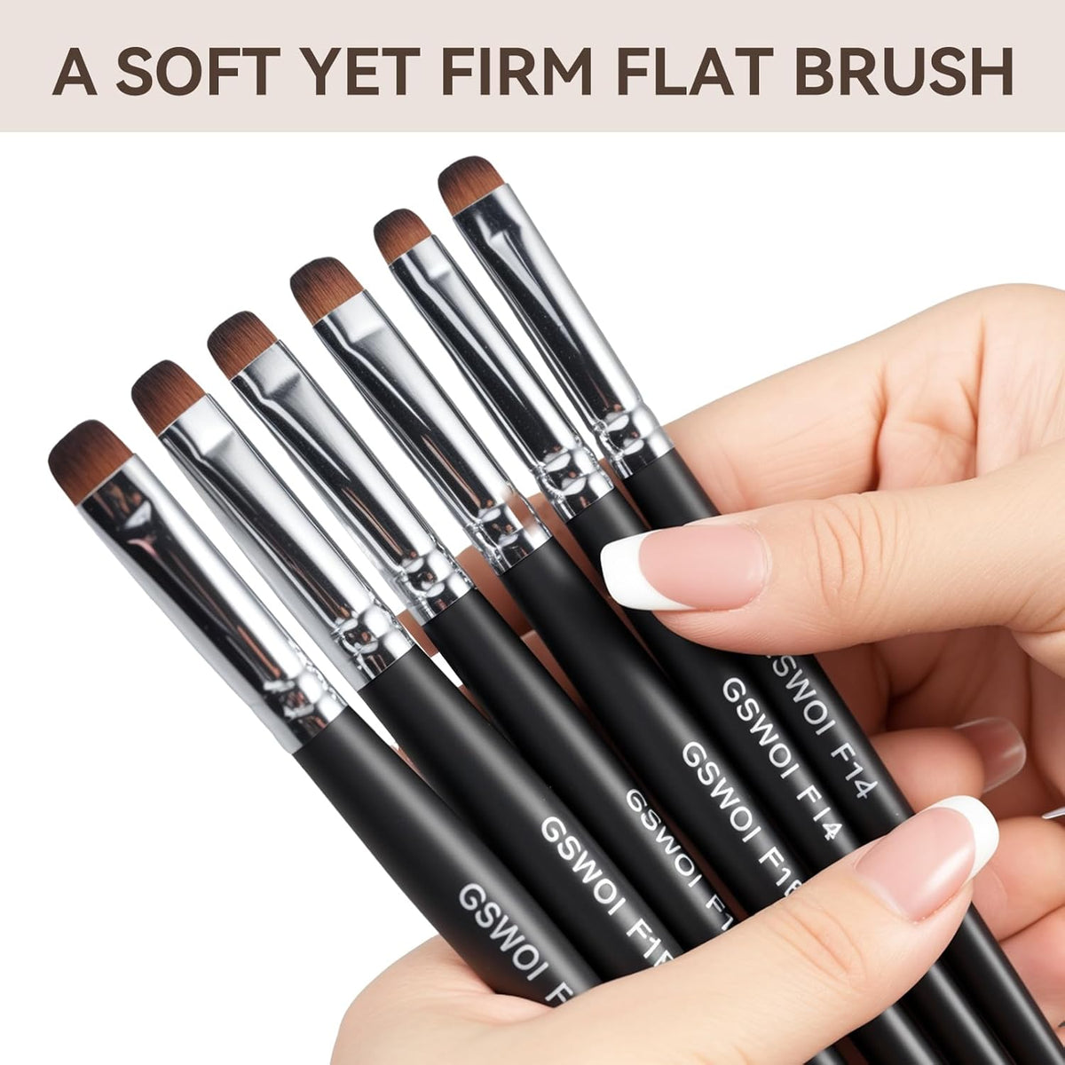 Acrylic Nail Brush for French Tips & Gel Polish Clean Up | Professional Dual-Use Brush with Wooden