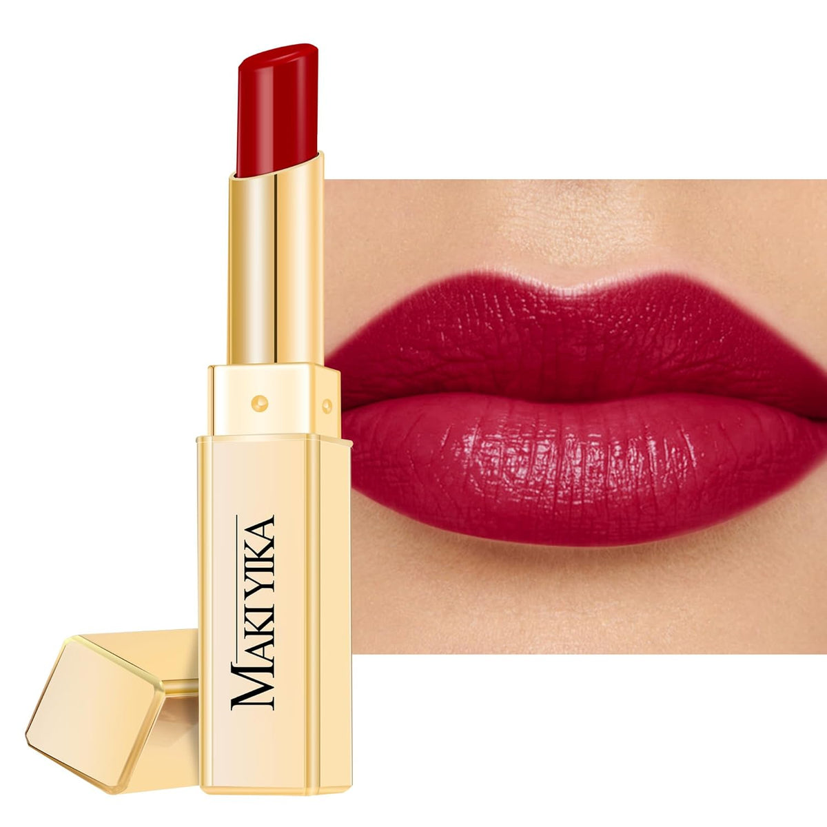 MAKI YIKA Moisture Burgundy Lipstick for Women Hydrate Lip Balm for Dry Cracked Lips Weightless