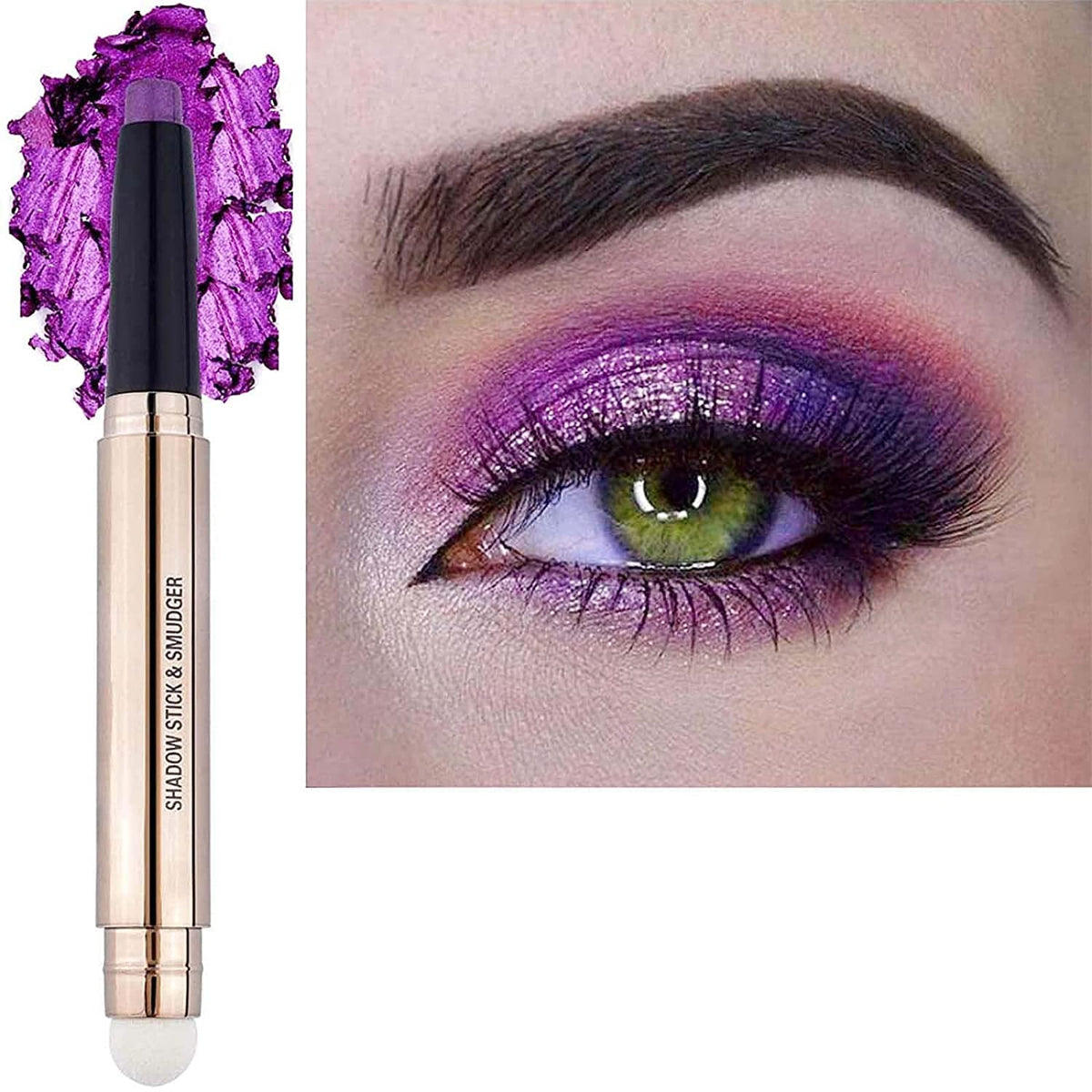 Purple Eyeshadow Stick Makeup, Highlighter Matte Cream Eye Shadow Pencil, Waterproof Hypoallergenic
