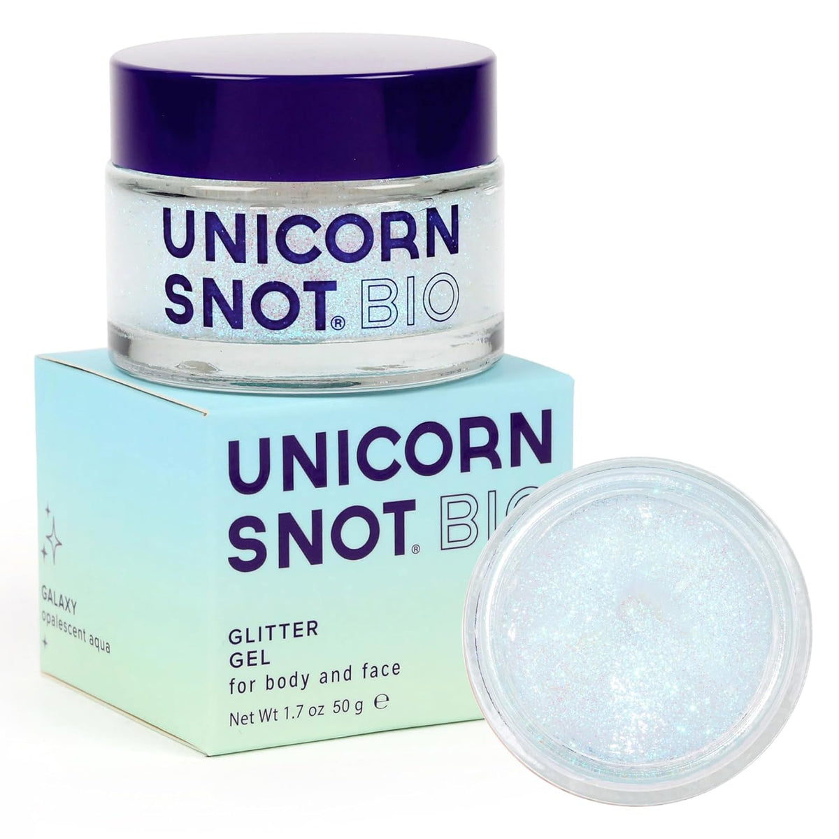 Unicorn Snot Face & Body BIO Glitter - Cosmetic-Grade Holographic Glitter Gel - Plant-Based Glitter