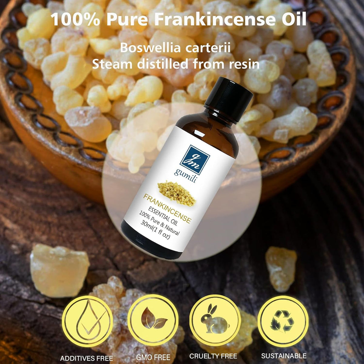 Frankincense Essential Oil 1 Oz, 100% Pure Frankincense Qil for Aromatherapy Diffuser, Skin, Face