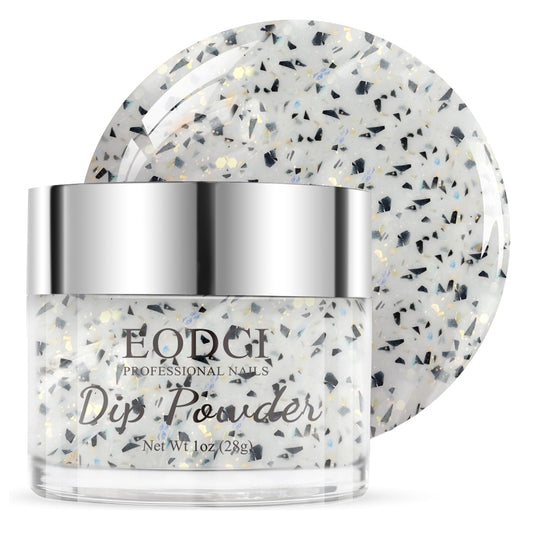 1 Oz/28g Glitter Grey Dip Powder, Nail Dip Powder for Long-lasting 28 Days+ Dip Nail Art French