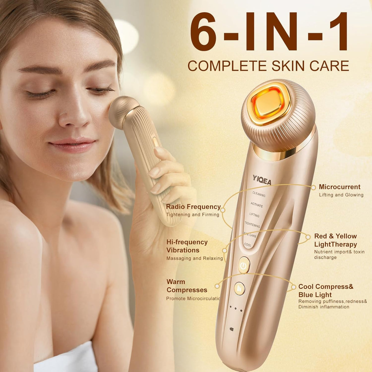 Microcurrent Facial Device,Radio Frequency Skin Tightening Face Machine Treatment of Facial