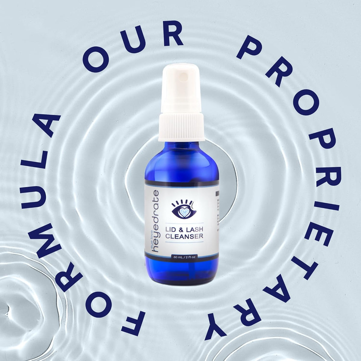 Lid and Lash Cleanser – 2oz Glass Bottle – Pure Hypochlorous Acid Spray for Soothing Dry Eye