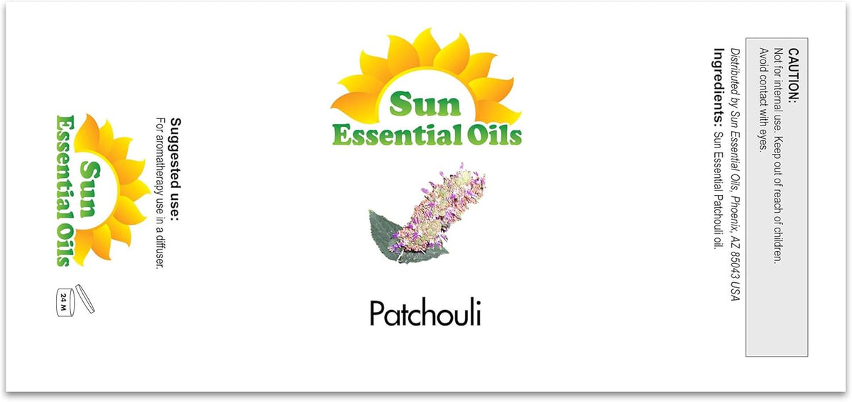 Sun Essential Oils 8oz - Patchouli Essential Oil - 8 Fluid Ounces - Patchouli Oil - Aromatherapy