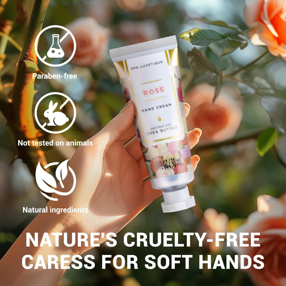 spa luxetique Travel Size Hand Cream Gift Set - Scented Hand Lotion for Dry Skin, Ideal Birthday