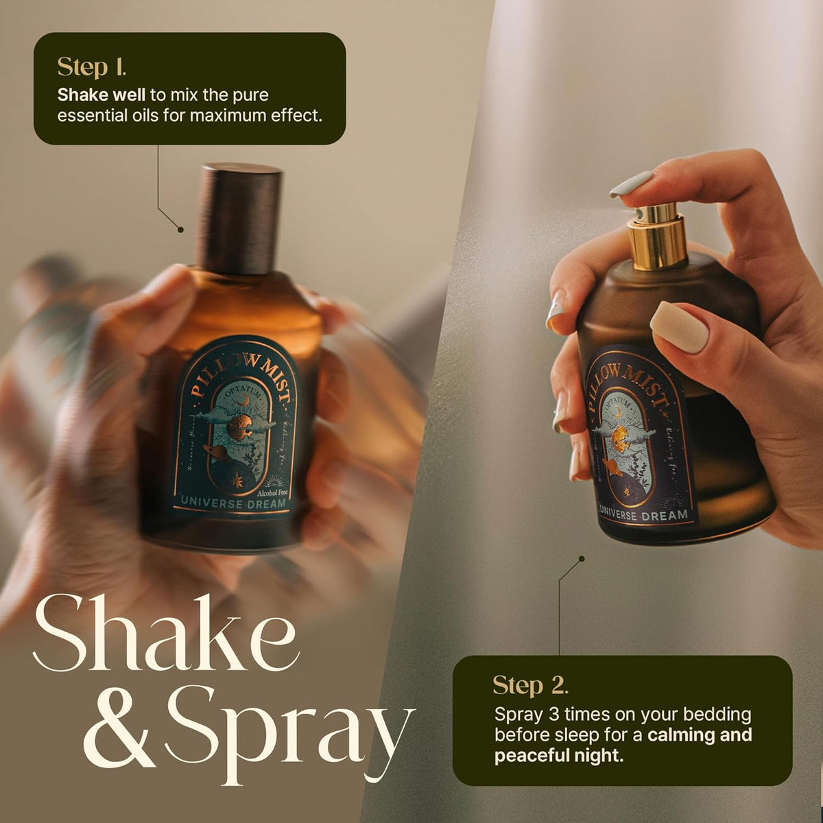 Pillow Mist - Aromatherapy Pillow Spray for Sheets, Linen & Bedding, Natural Essential Oils for