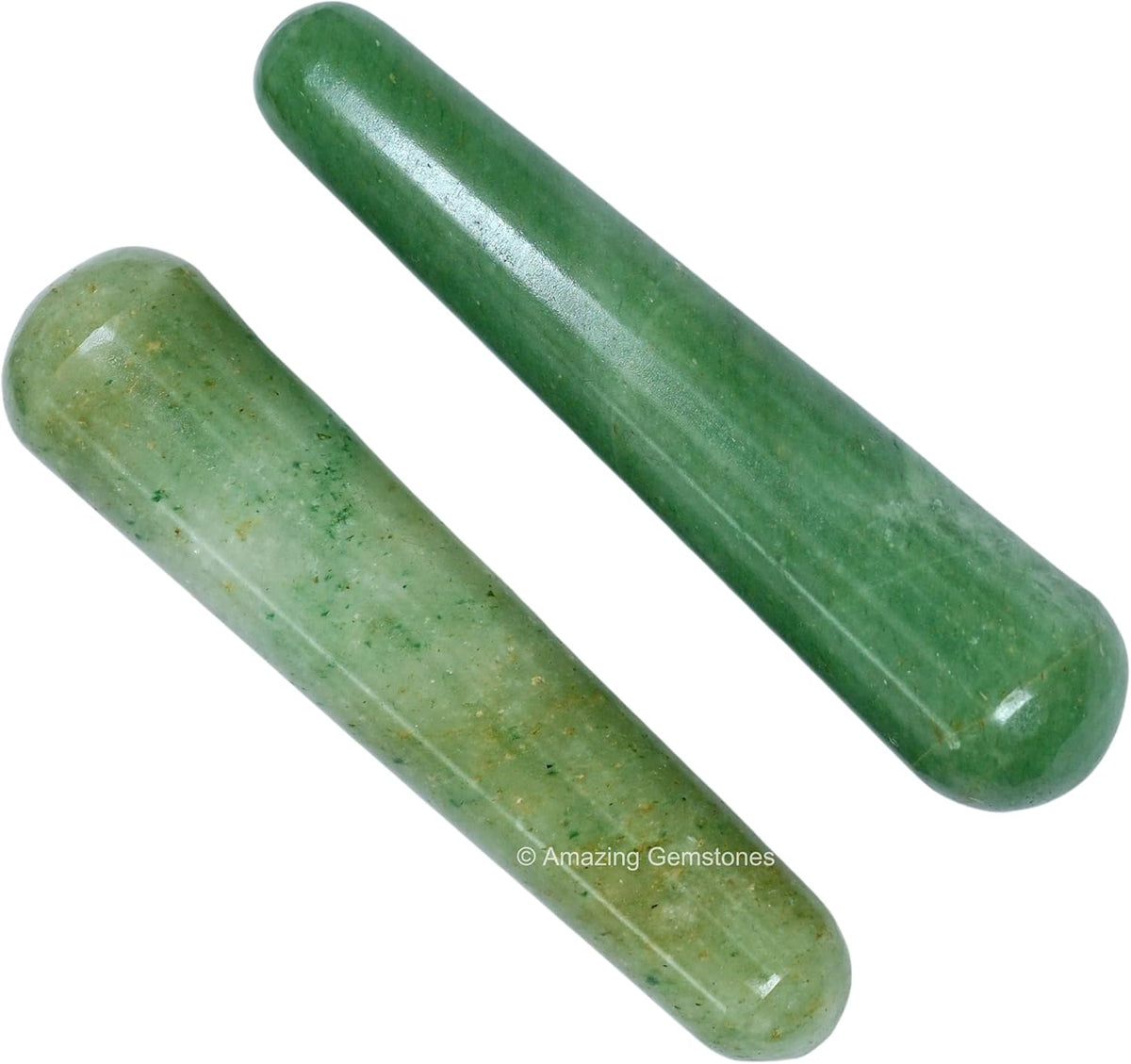 Amazing Gemstone Green Aventurine Crystal Wand Massage Stick - Pelvic Wand Gua Sha for Adults