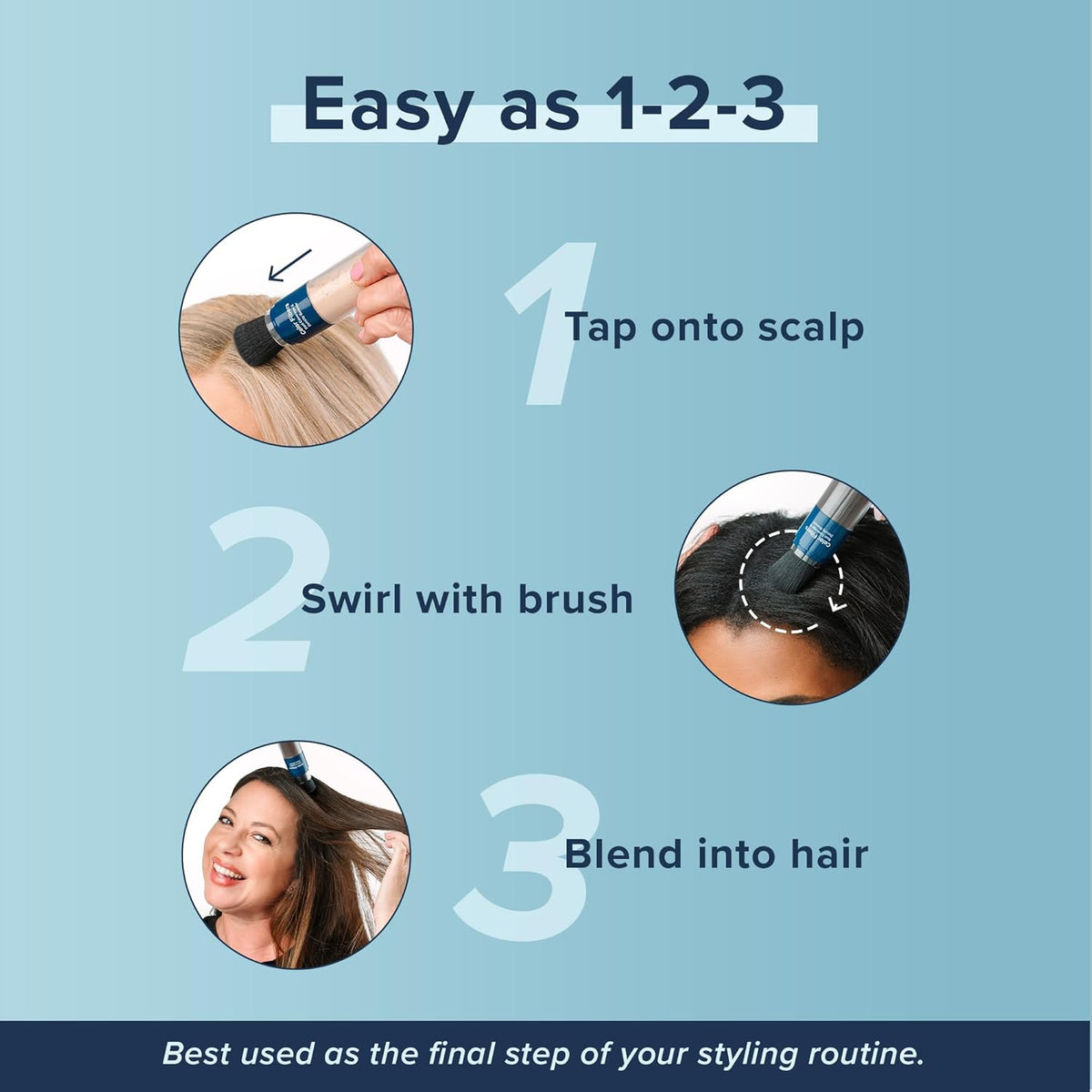 TRUHAIR Color Fibers Root Coverage & Density Booster | Quick-Apply Root Touch Up Hair Color |