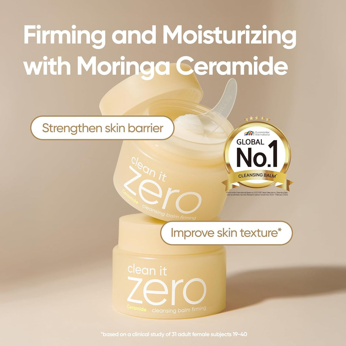 BANILA CO Clean it Zero Firming Cleansing Balm | Korean Makeup Remover, Cleansing Oil to Soothe and