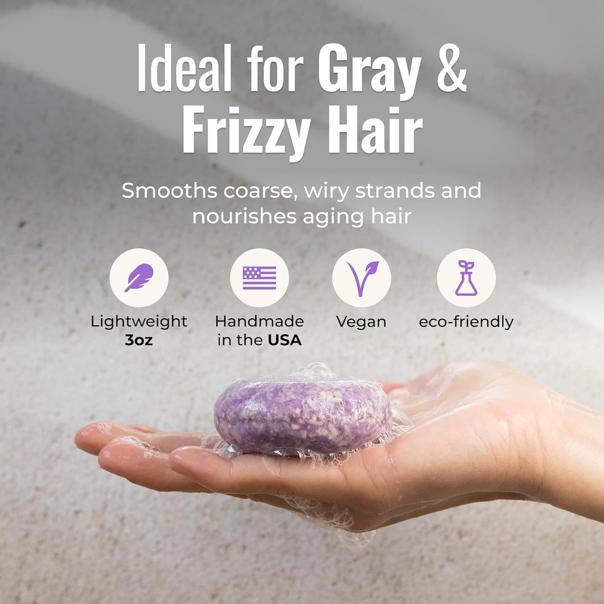 Oasis Shampoo Bar, Vegan Solid Hair Cleanser with Plumeria, Jasmine, Sandalwood, Coconut, and