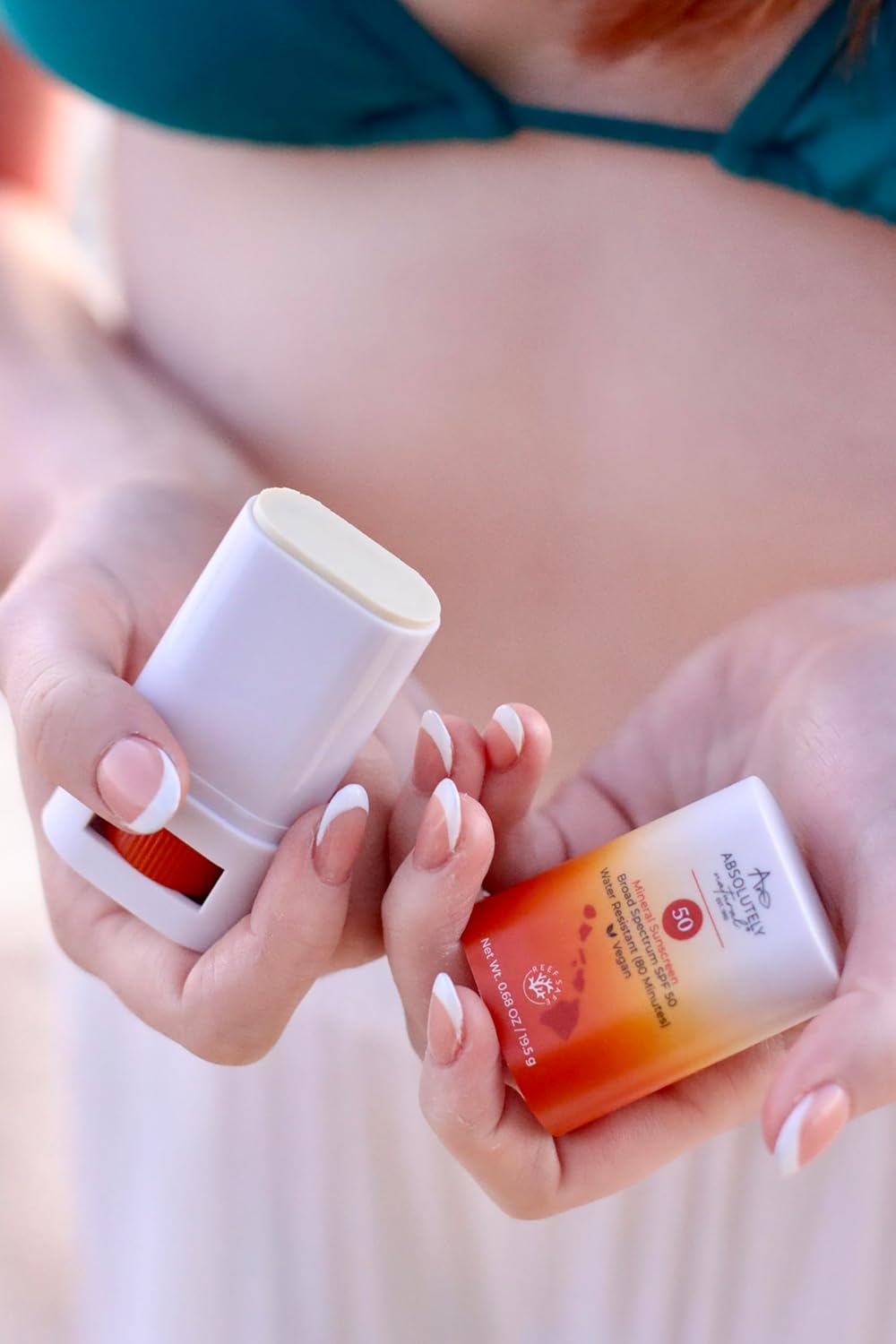 SPF 50 Mineral Sunscreen Stick with Rose Hips Oil, Cruelty Free and Reef Safe, Vegan Blend for Face