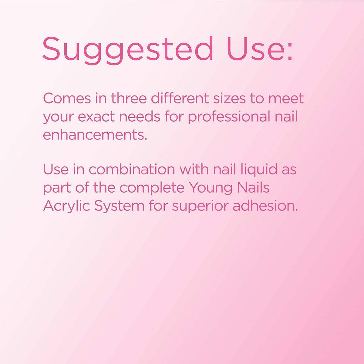 Young Nails Acrylic Core Powder - Self-Leveling Acrylic Nail Powder, Clear Nude Pink White Acrylic